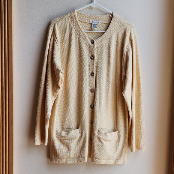 Talbots Yellow Button Down Cardigan Size Small - Picture 1 of 14